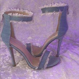 Denim heels